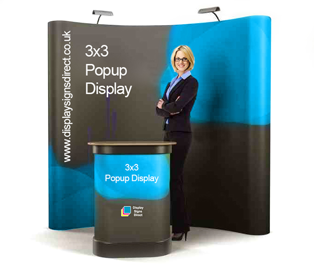 3 x 3 Pop up display