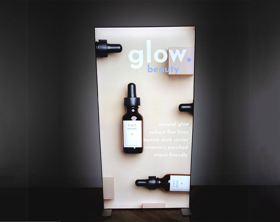 FABRILUXE Freestanding LED Lightbox 1000 x 2250mm